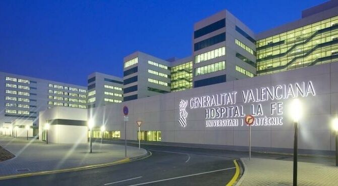 Frontage of Hospital la FE, Valencia